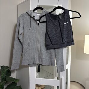 Nike Hoodie + Longline Bra Tank size Small
